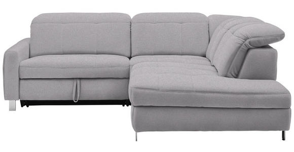 WOHNLANDSCHAFT in Textil Silberfarben - Chromfarben/Silberfarben, Design, Textil/Metall (251/221cm) - Dieter Knoll