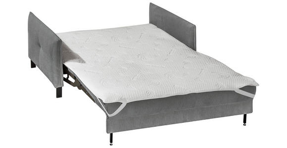 SCHLAFSOFA Cord Graphitfarben - Schwarz/Graphitfarben, Design, Textil/Metall (170/88/110cm) - Novel