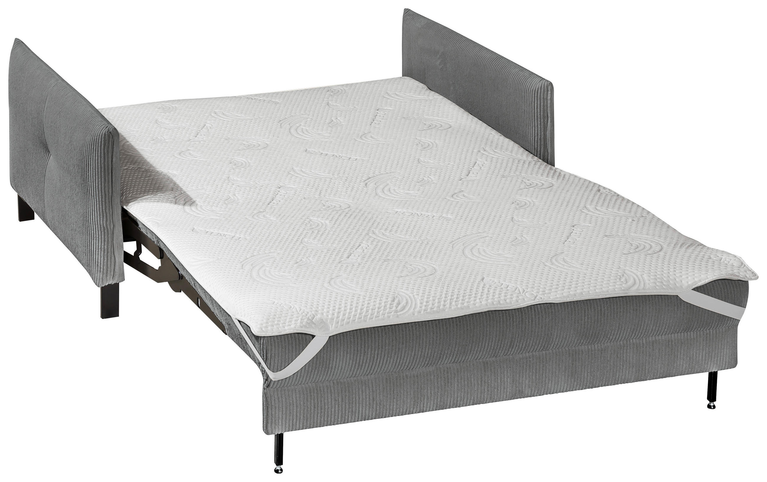 SOFA LEŽAJ grafitno siva  - crna/grafitno siva, Dizajnerski, tekstil/metal (170/88/110cm) - Novel