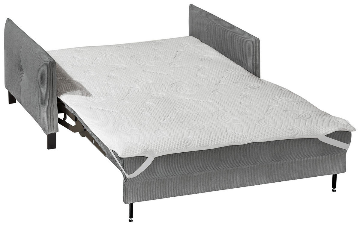 SOFA LEŽAJ grafitno siva  - crna/grafitno siva, Moderno, tekstil/metal (150/88/110cm) - Novel