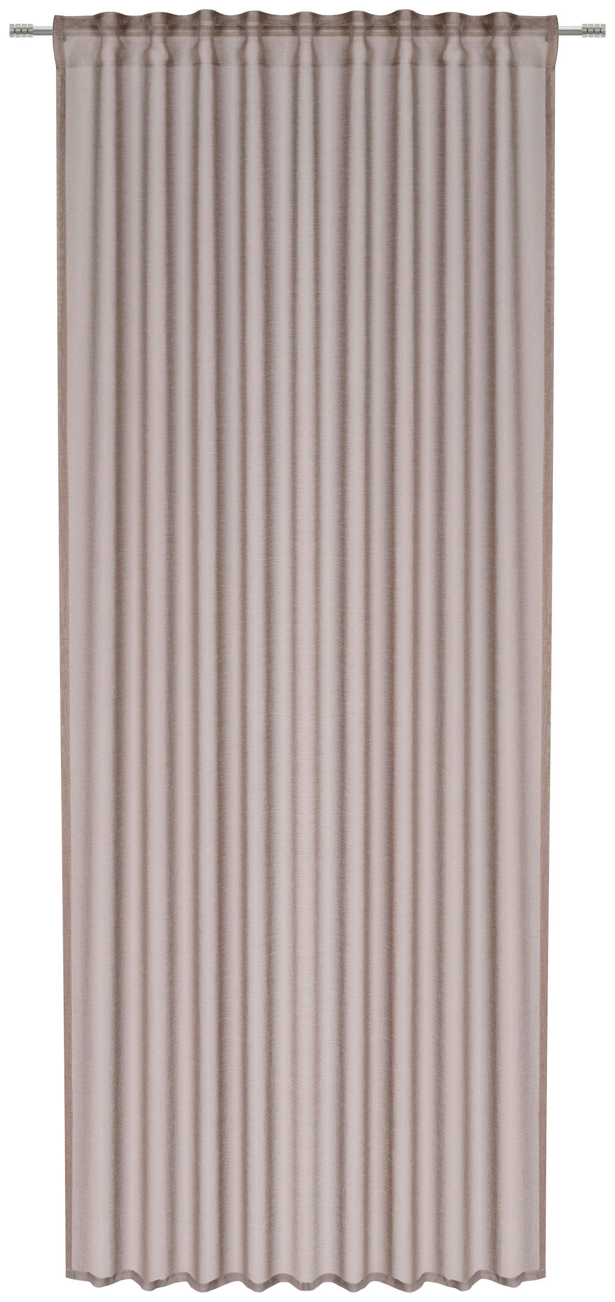 KONČANA ZAVESA  prosojno  140/245 cm   - peščene barve, Basics, tekstil (140/245cm) - Best Price