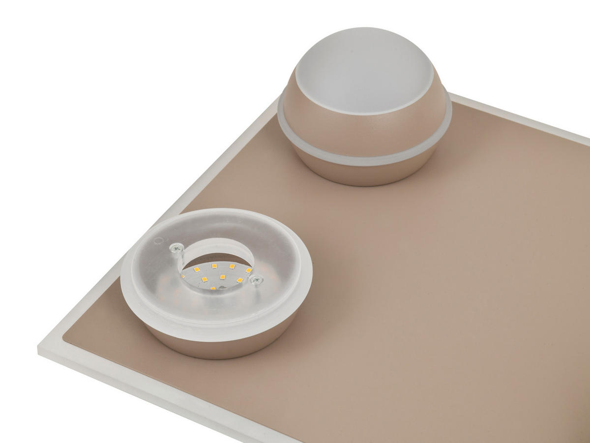 LED-DECKENLEUCHTE Biarritz 74/32/12,5 cm  - Sandfarben, Design, Kunststoff/Metall (74/32/12,5cm)