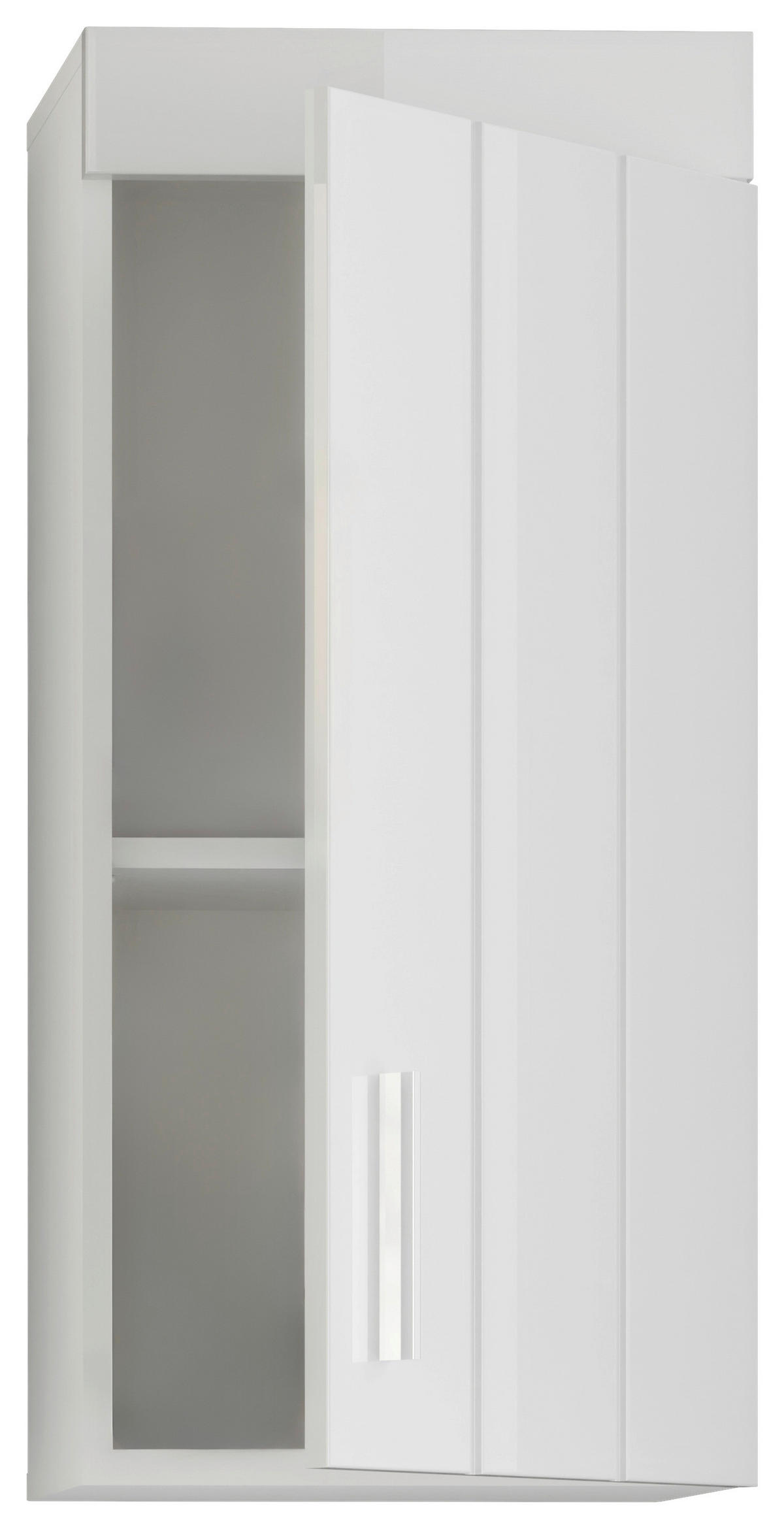 HÄNGESCHRANK 36/79/24 cm  - Weiß Hochglanz, MODERN, Holzwerkstoff/Kunststoff (36/79/24cm) - MID.YOU