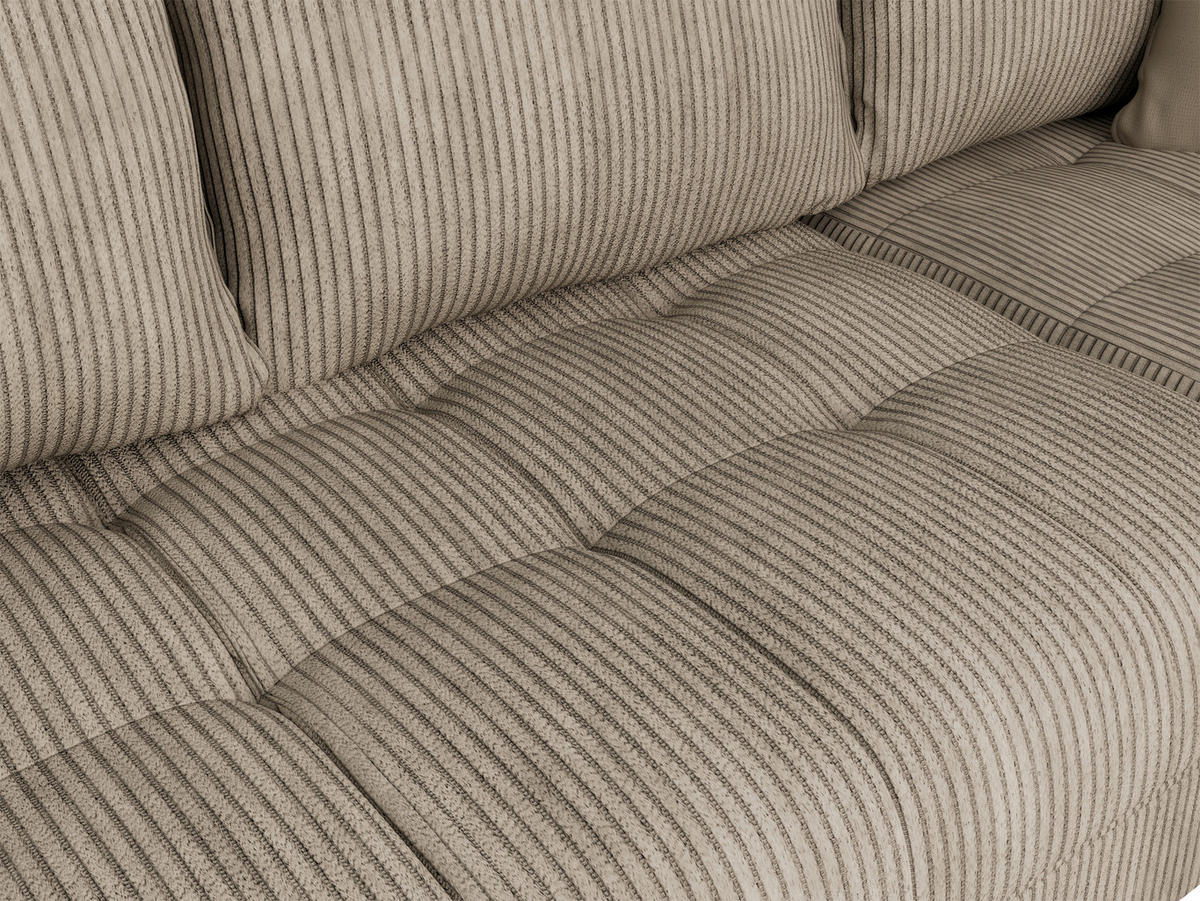 ECKSOFA Taupe  - Taupe/Creme, Design, Textil (177/276cm) - MID.YOU