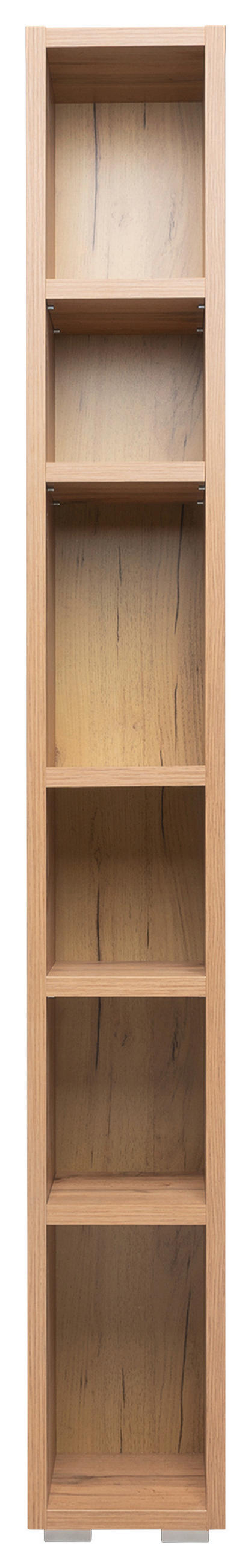 REGALELEMENT  25/191/27 cm Eichefarben  - Eichefarben/Silberfarben, KONVENTIONELL, Holzwerkstoff (25/191/27cm) - MID.YOU