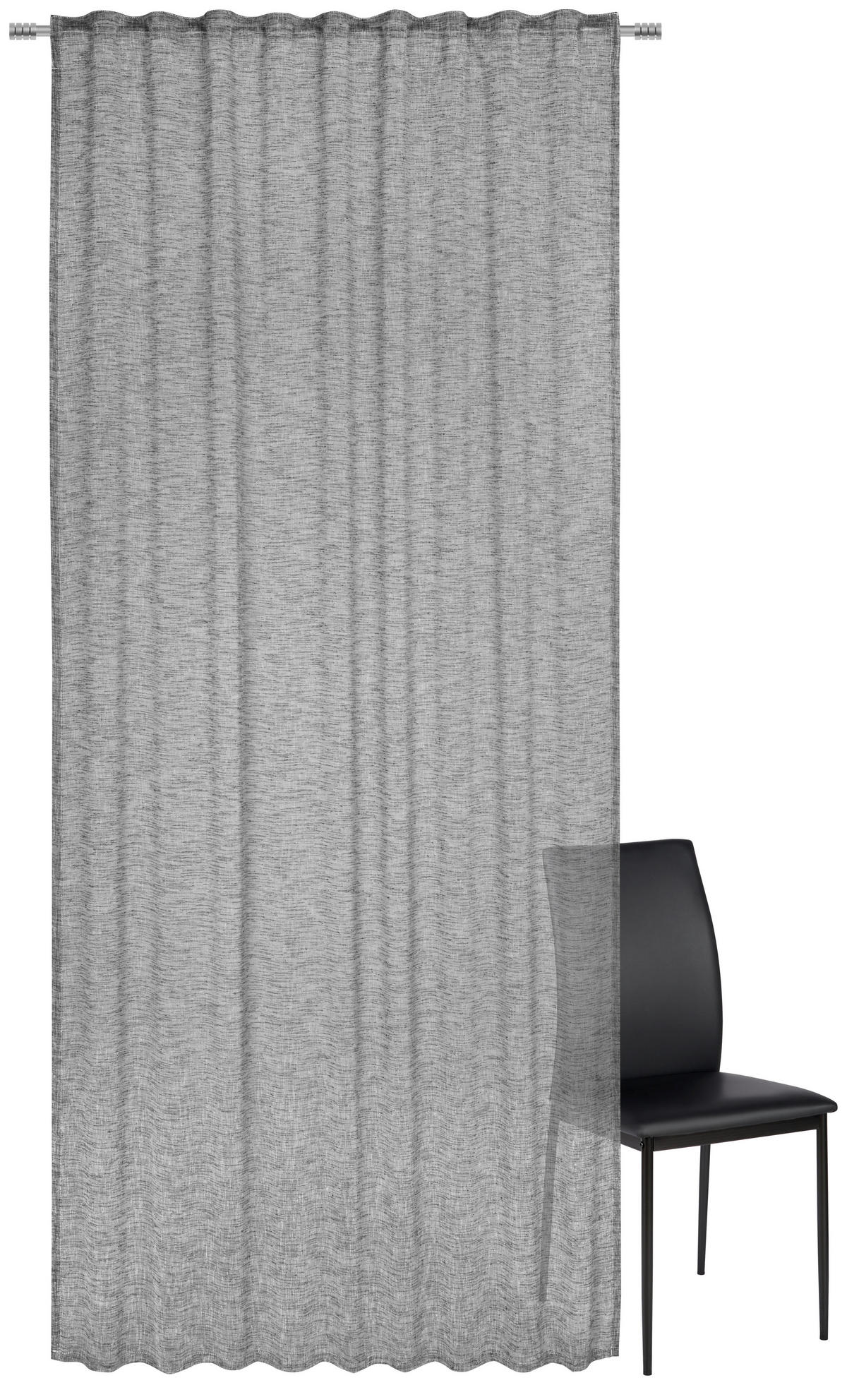 KÉSZFÜGGÖNY részben áttetsző  - antracit, Basics, textil (140/245cm) - Esposa