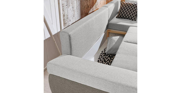 ECKSOFA Beige Webstoff  - Beige/Creme, Design, Kunststoff/Textil (313/215cm) - Carryhome