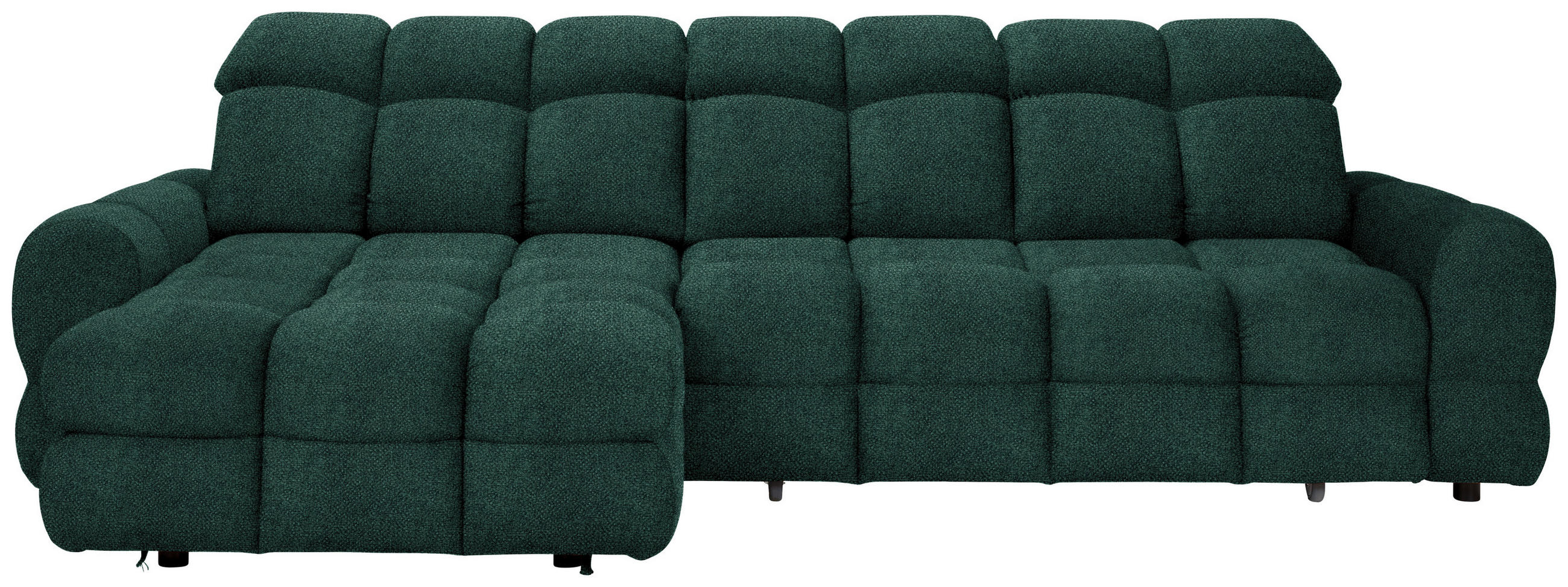 HÖRNSOFFA i velour mörkgrön  - svart/mörkgrön, Design, textil/plast (178/283cm) - Welnova