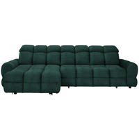HÖRNSOFFA i velour mörkgrön  - svart/mörkgrön, Design, textil/plast (178/283cm) - Welnova