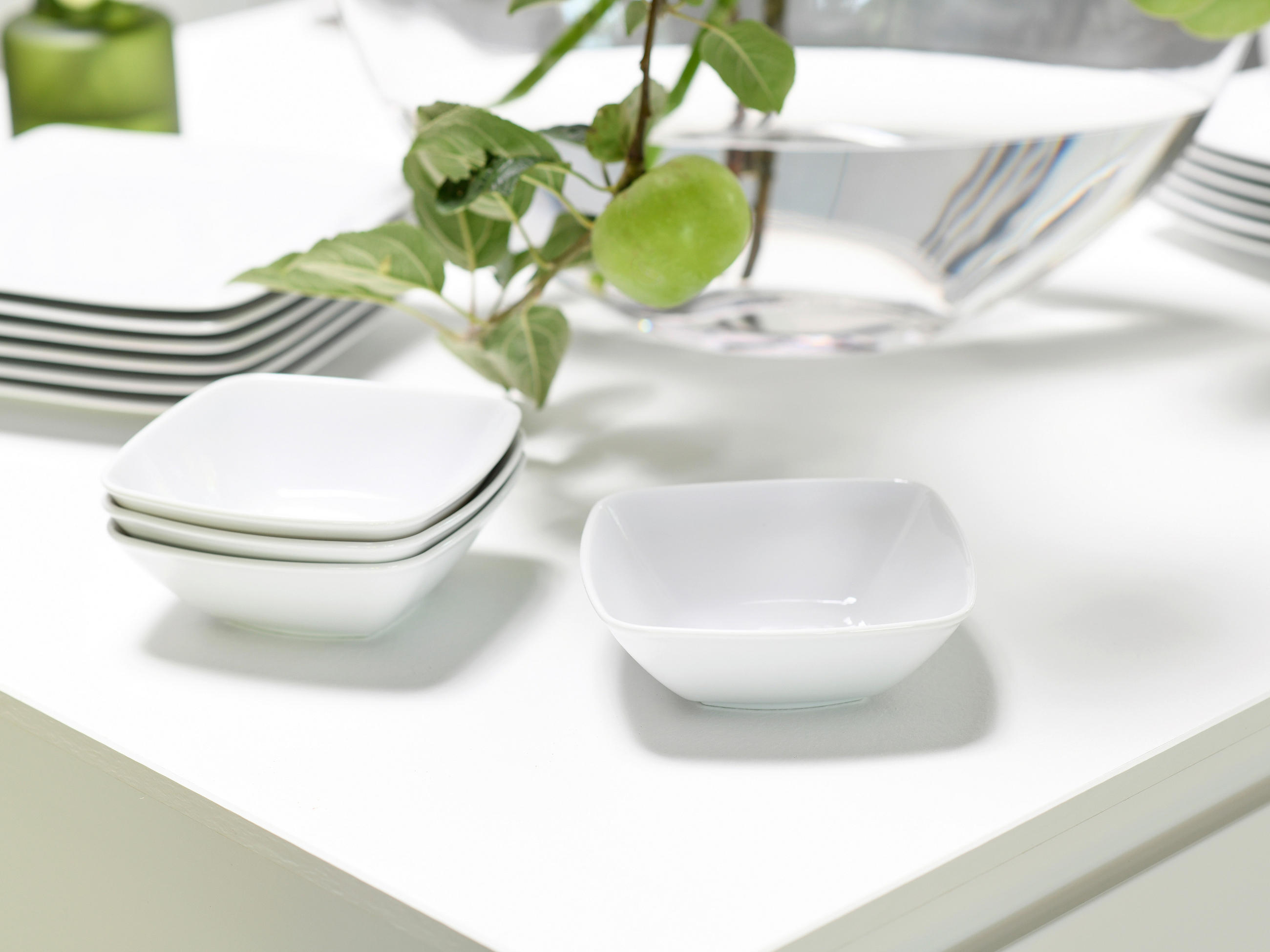 SET MED FRUKOSTSKÅLAR Victoria weiss  - vit, Basics, keramik - Creatable