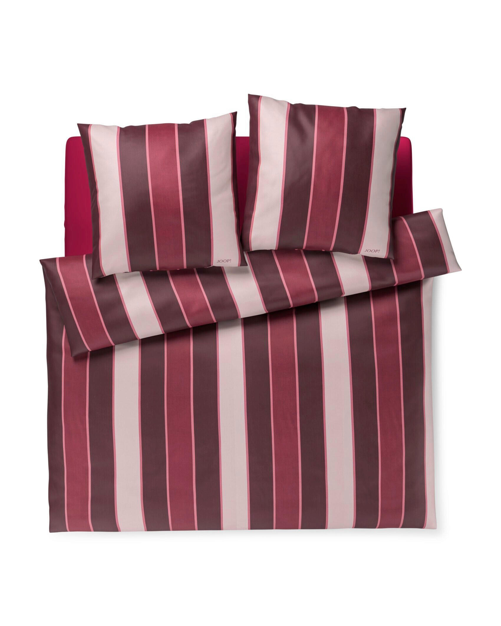 BETTWÄSCHE 3-teilig JOOP! STRIPES Jersey 200/200 cm  - Rosa, Basics, Textil (200/200cm) - Joop!