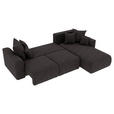 ECKSOFA in Lederlook Dunkelbraun  - Chromfarben/Dunkelbraun, KONVENTIONELL, Kunststoff/Textil (293/195cm) - Carryhome