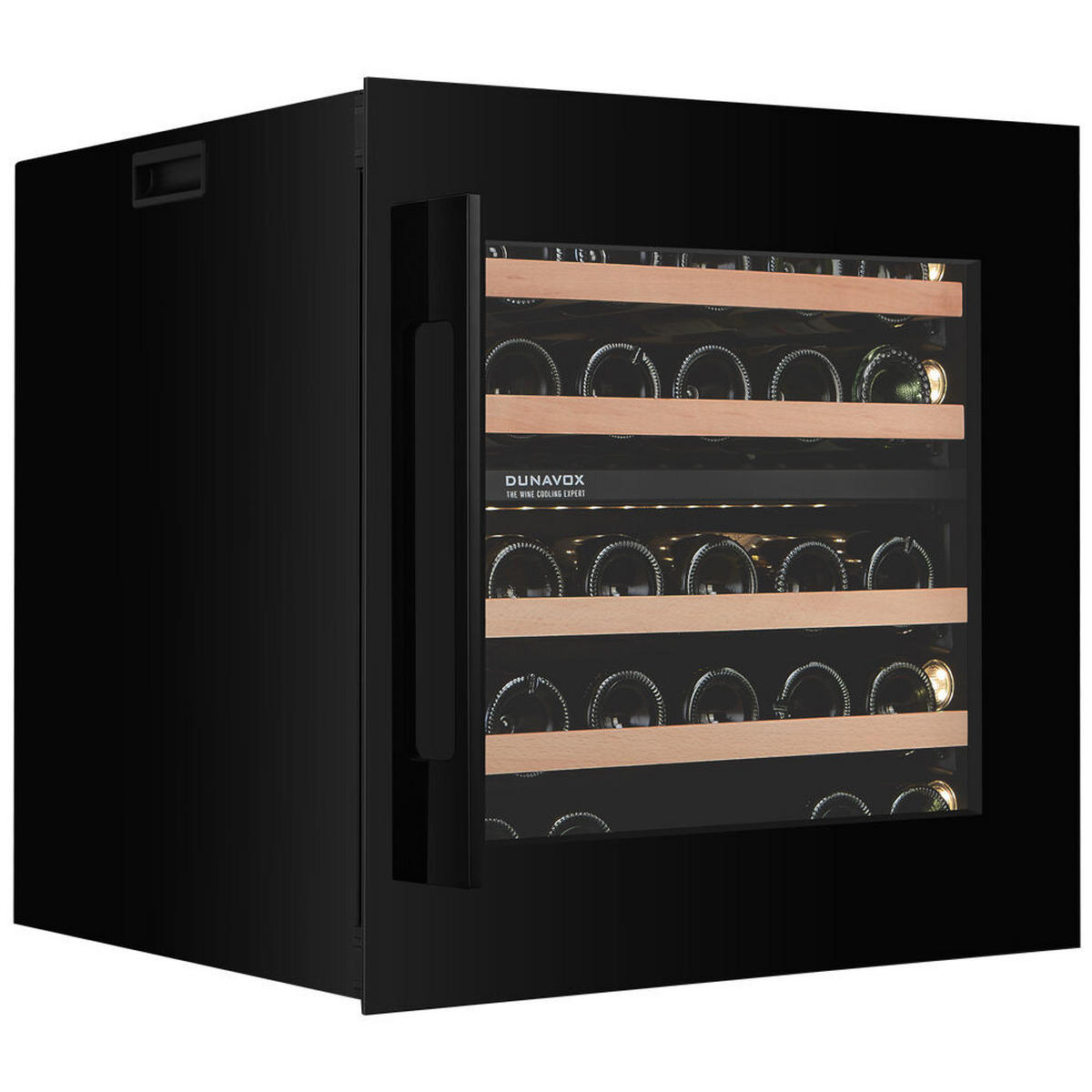 WEINKÜHLSCHRANK DXJ-26.69DB  - Schwarz, Basics, Glas/Holz (59/59,8/56,5cm)