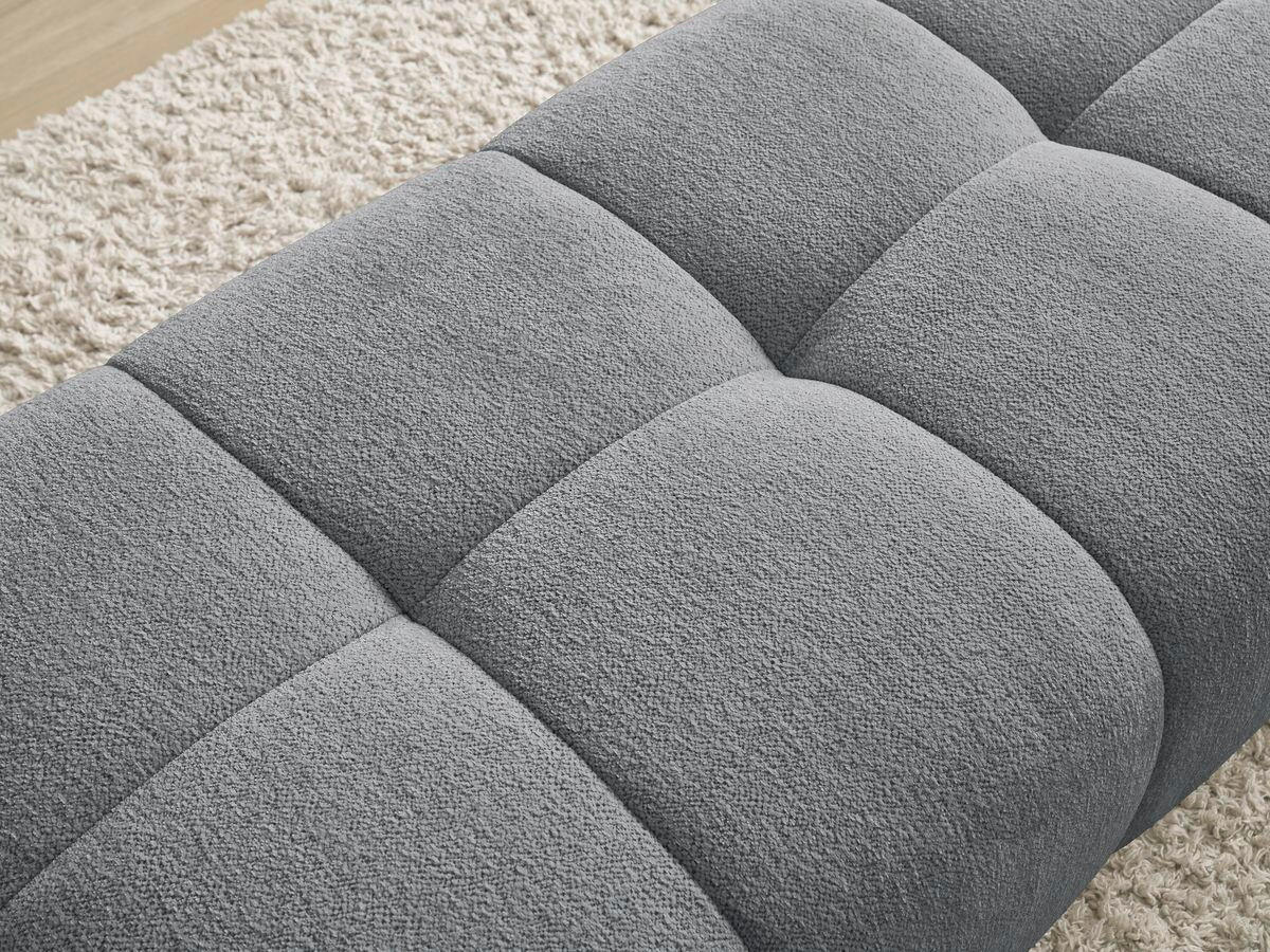 HOCKER EVEREST Flachgewebe Dunkelgrau  - Dunkelgrau/Schwarz, MODERN, Kunststoff/Textil (166/100/40cm)