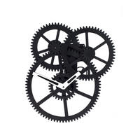 NÁSTĚNNÉ HODINY, černá, 49/16/54,5 cm - černá, Basics, plast (49/16/54,5cm) - Kikkerland