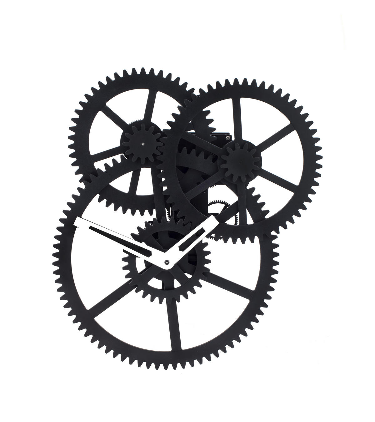 NÁSTĚNNÉ HODINY, černá, 49/16/54,5 cm - černá, Basics, plast (49/16/54,5cm) - Kikkerland