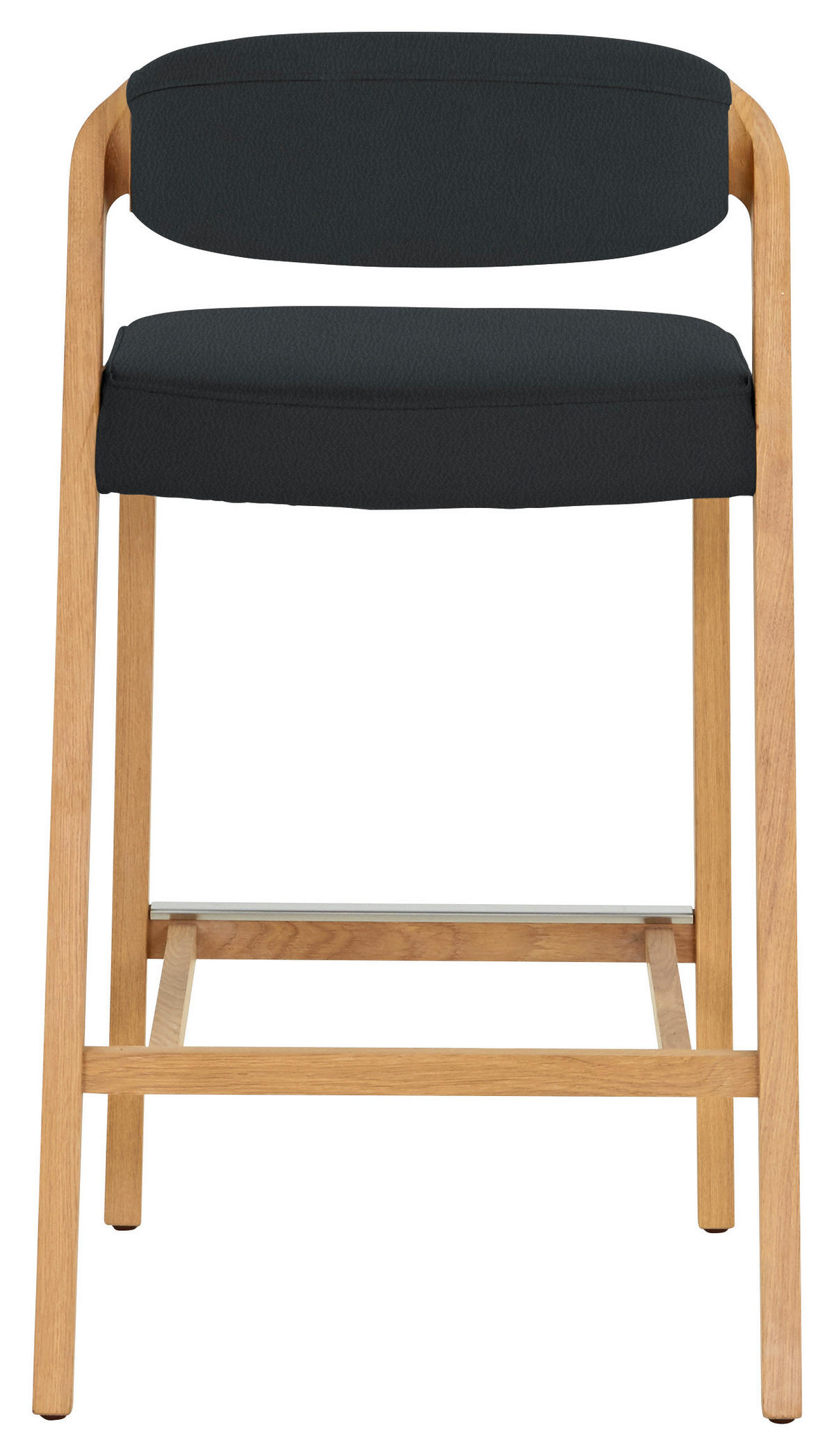 TRESENSTUHL in Eichefarben, Blaugrau  - Eichefarben/Blaugrau, Natur, Leder/Holz (51/93/49cm) - Voglauer