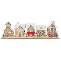 DEKORAČNÝ DOMČEK - čierna/jantárová, Lifestyle, kompozitné drevo (50/8/14,3cm) - X-Mas