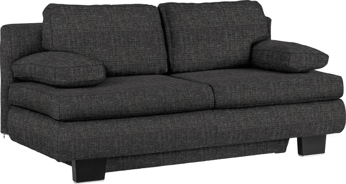 SCHLAFSOFA  mit Fußauswahl, Stoffauswahl, Schlafen auf Sitzhöhe, Rücken echt Webstoff Anthrazit  - Wengefarben/Anthrazit, KONVENTIONELL, Holz/Textil (203/94/100cm) - Novel