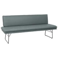 SITZBANK in Metall, Textil Schwarz, Graublau  - Graublau/Schwarz, Design, Textil/Metall (195/87/65cm) - Dieter Knoll
