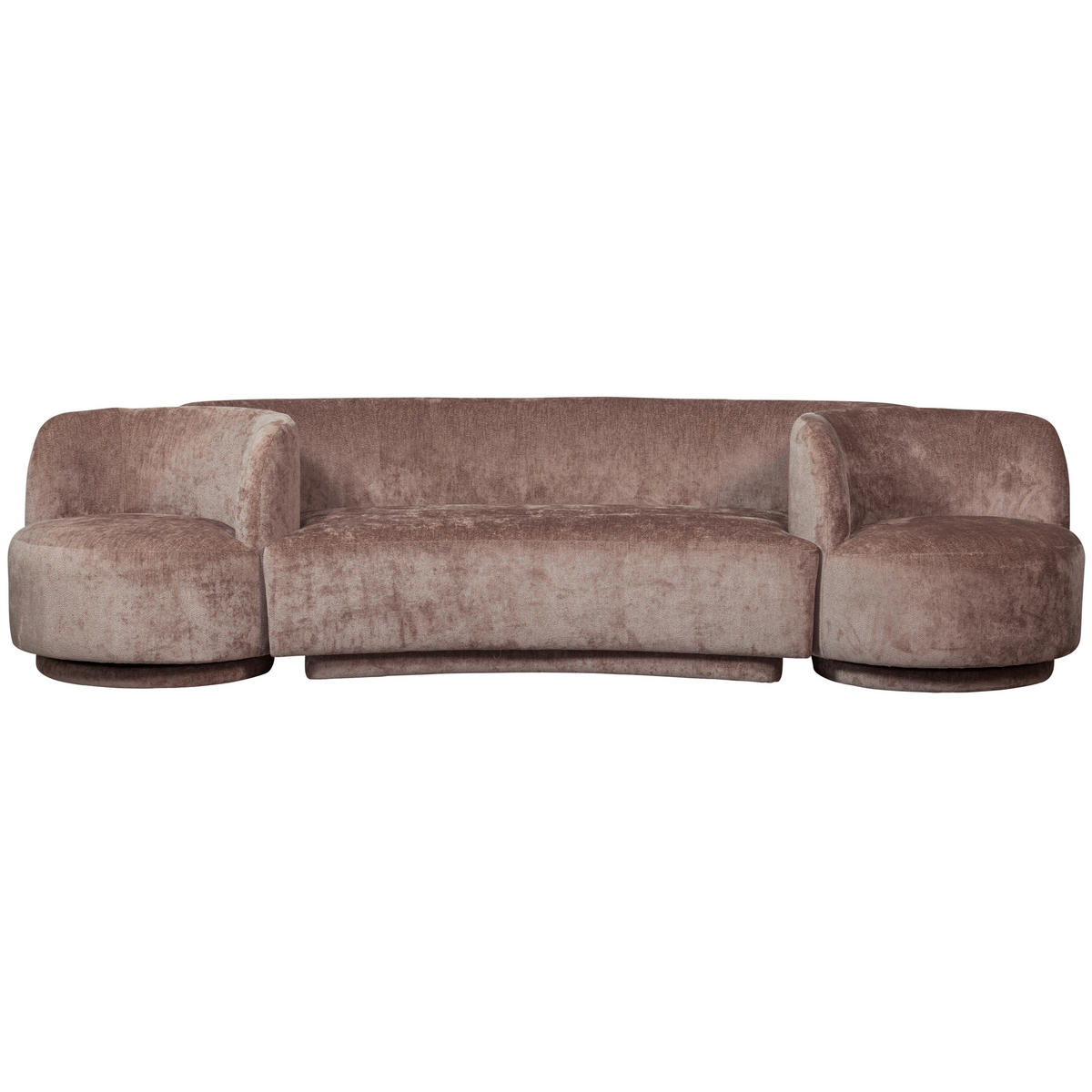 BIGSOFA in Chenille Taupe  - Taupe, Design, Textil (290/72/97cm) - Livetastic