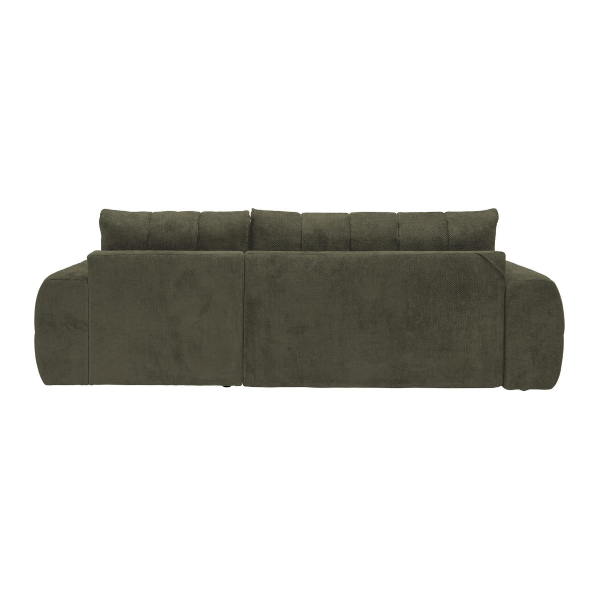 ECKSOFA Flachgewebe Olivgrün  - Schwarz Hochglanz/Olivgrün, Modern, Textil/Metall (273/93/166cm) - MID.YOU