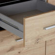 KLEIDERSCHRANK  in Dunkelgrau, Eiche Artisan  - Dunkelgrau/Silberfarben, Design, Holzwerkstoff/Kunststoff (181/197/54cm) - Carryhome
