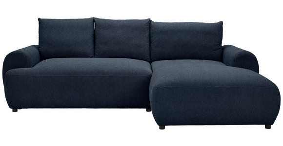 ECKSOFA  in Webstoff Dunkelblau  265/175 cm  - Schwarz/Dunkelblau, MODERN, Kunststoff/Textil (265/175cm) - Carryhome