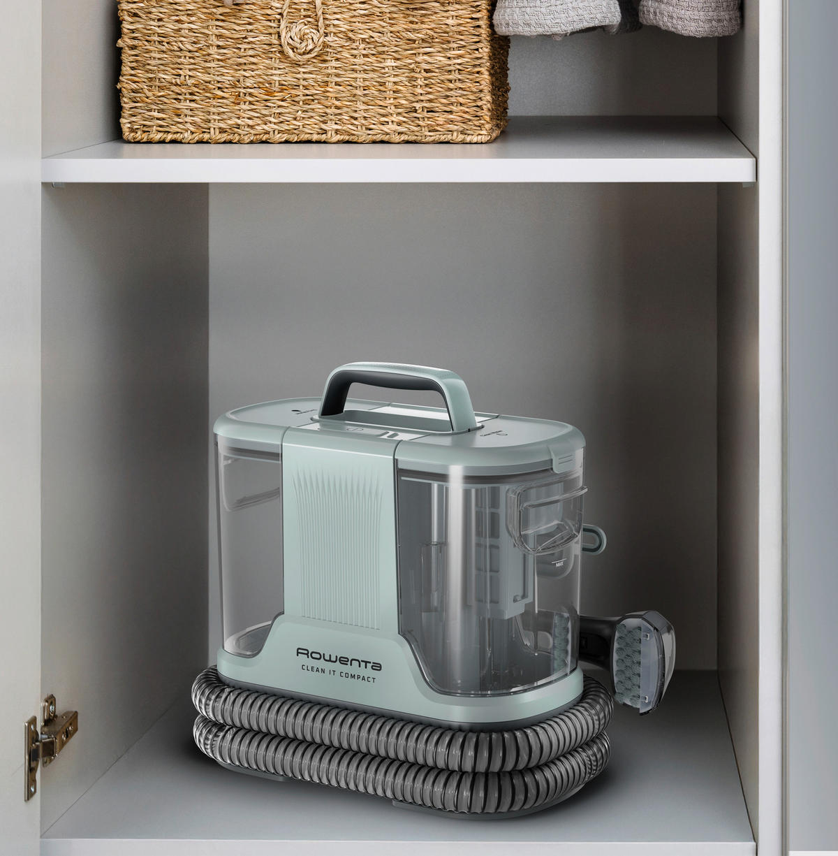 UREĐAJ ZA ČIŠĆENJE TVRDIH POD - boje kadulje, Basics, plastika (38,5/28,2/37,2cm)