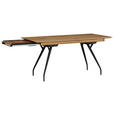 AUSZIEHTISCH Schwarz, Eichefarben rechteckig  ausziehbar, in verschiedenen Größen erhältlich  - Eichefarben/Schwarz, Design, Holz/Holzwerkstoff (160(210)/90/76cm) - Moderano
