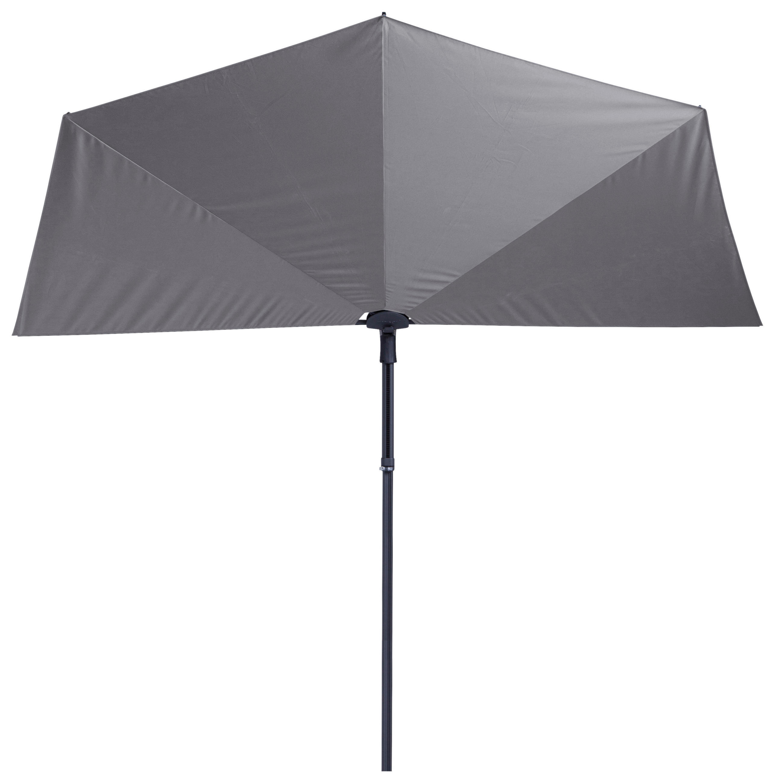 SONNENSCHIRM 270 cm Hellgrau  - Hellgrau/Schwarz, Basics, Textil/Metall (270/150cm)