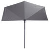 SONNENSCHIRM  270/150 cm  - Hellgrau/Schwarz, Basics, Textil/Metall (270/150cm)