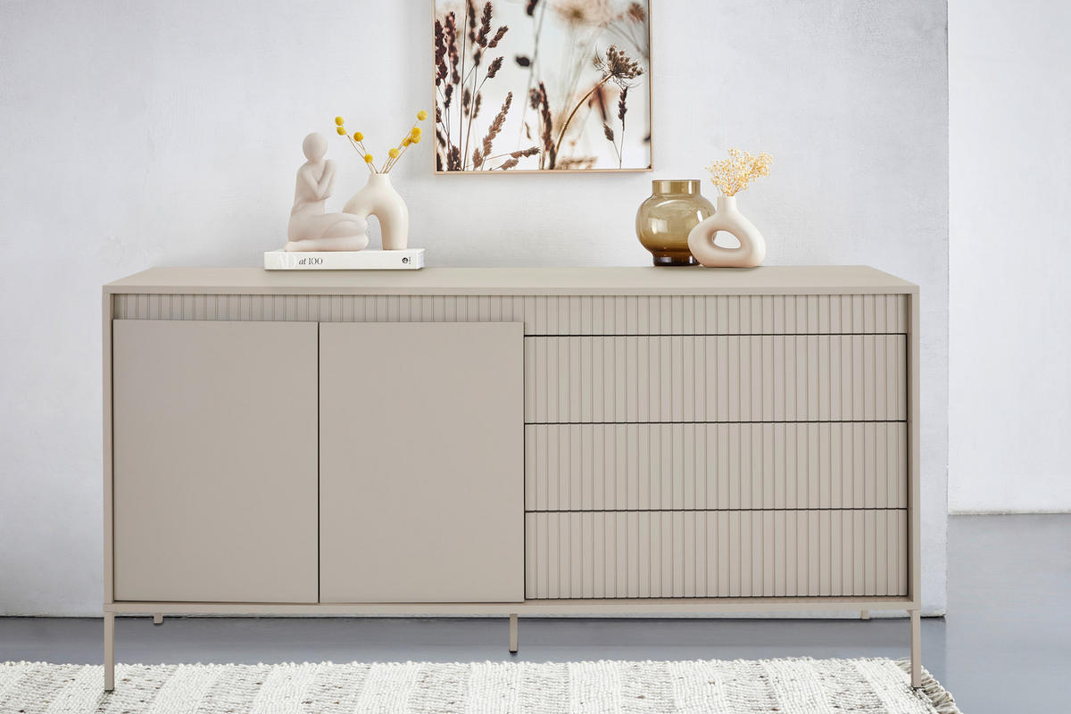 SIDEBOARD  in 160/77/40 cm  - Kaschmir, Design, Holzwerkstoff/Metall (160/77/40cm) - Xora