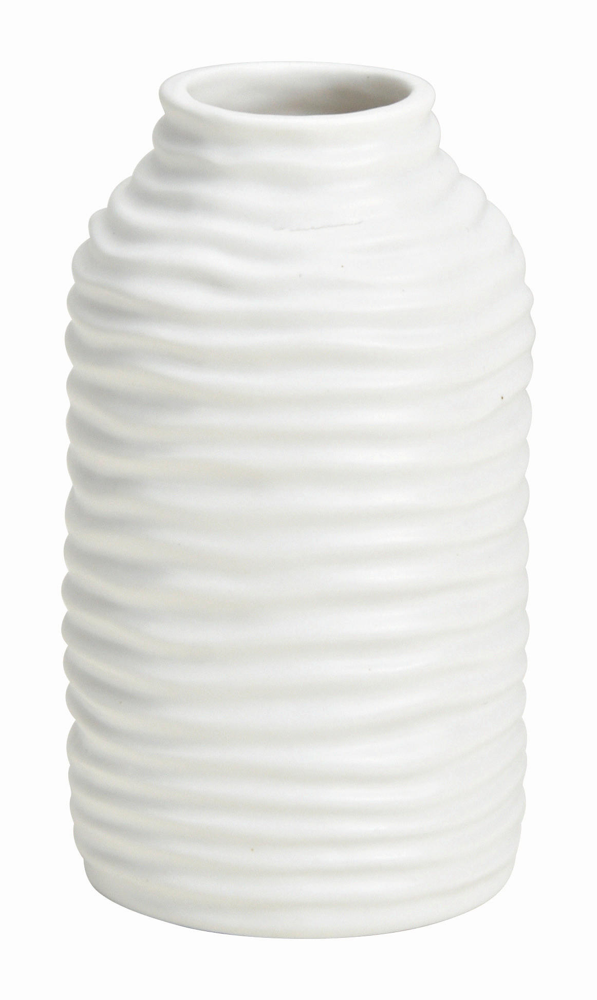 VASE 12 cm  - Weiß, Basics, Keramik (7/12/7cm)