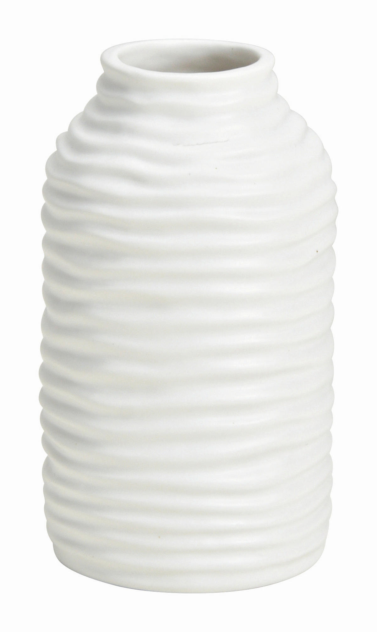 VASE 12 cm  - Weiß, Basics, Keramik (7/12/7cm)