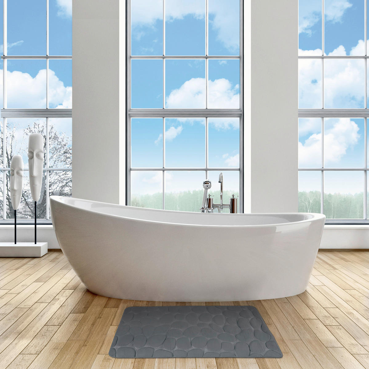 BADEMATTE Dunkelgrün 50/80 cm  - Dunkelgrün, Basics, Textil (50/80cm) - MSV
