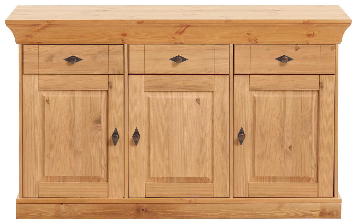 SIDEBOARD  in 143/85/45 cm  - Laugenfarbig/Kupferfarben, ROMANTIK / LANDHAUS, Holz/Metall (143/85/45cm) - Boxxx