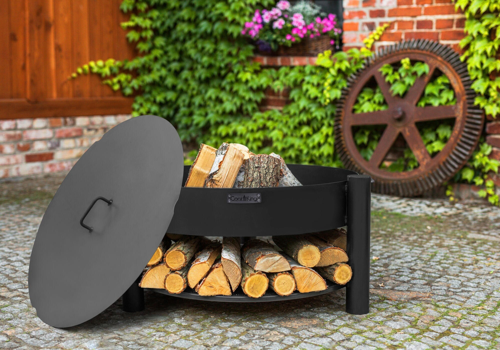DECKEL  - Schwarz, Basics, Metall (82cm)