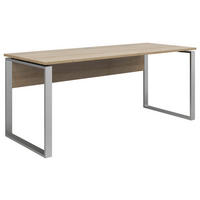 SCHREIBTISCH 180/76/77 cm  in Eichefarben  - Eichefarben, KONVENTIONELL, Holzwerkstoff/Metall (180/76/77cm) - Voleo