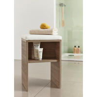BADHOCKER - Eichefarben, Design, Holzwerkstoff (45/81/33cm) - Leonardo Living