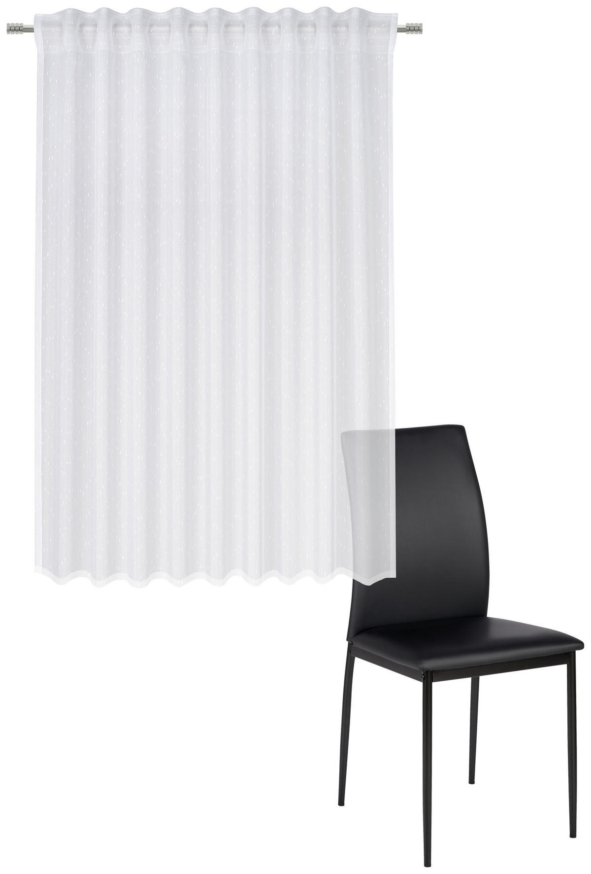 KOMBINOVANA ZAVESA bela - bela, Osnovno, tekstil (140/180cm) - Esposa