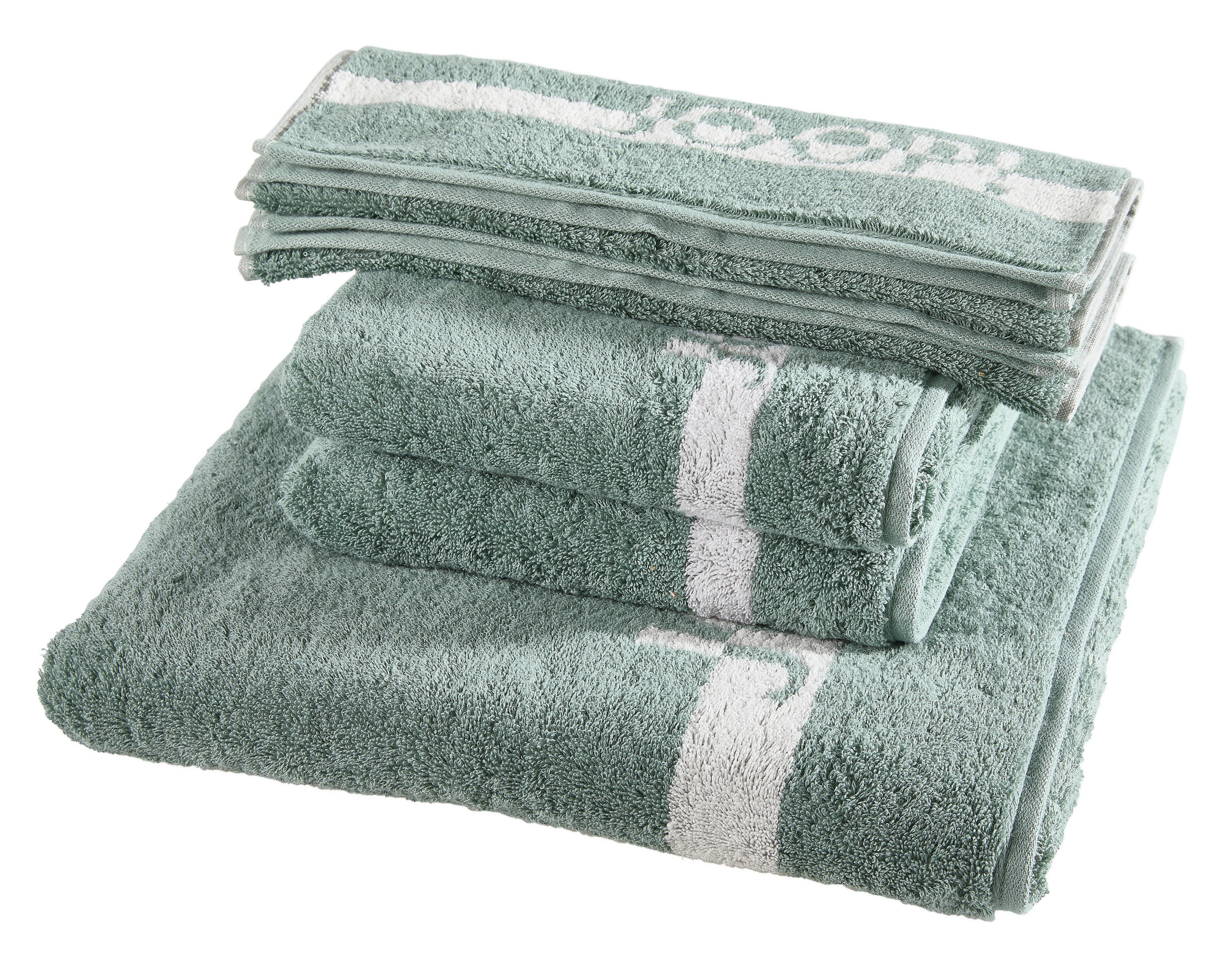 FROTTIERSET Split Doubleface Grün 5-teilig  - Grün, Basics, Textil - Joop!