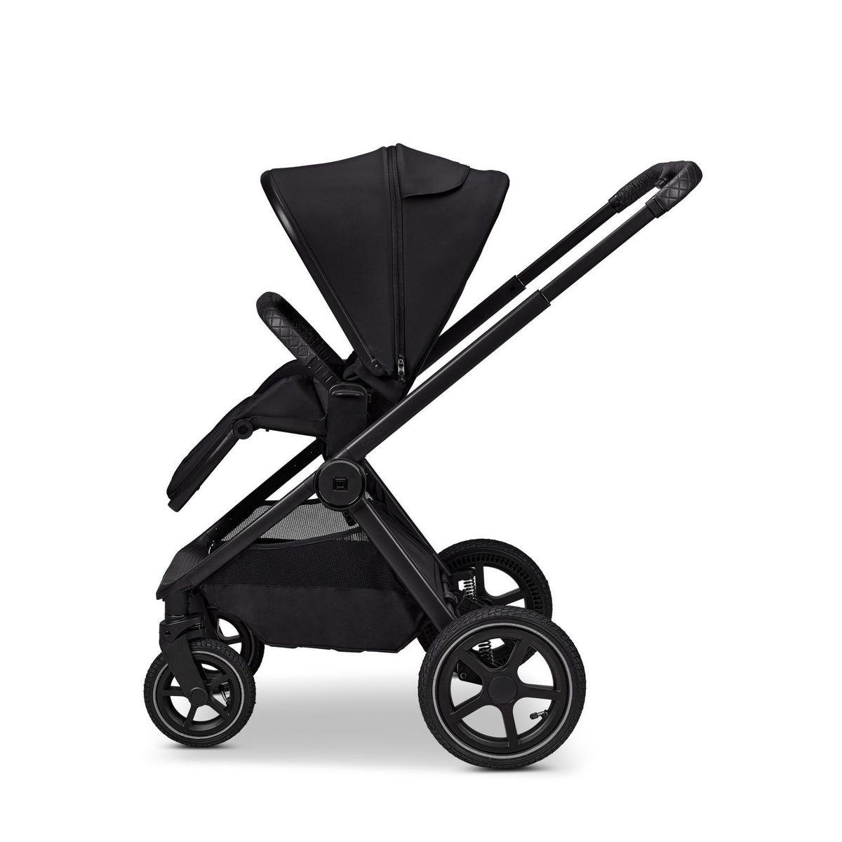 KINDERWAGENSET  GIO FOLD SET AIR  onyx  - Schwarz, Basics, Textil/Metall (120/58/92cm) - Moon Edition