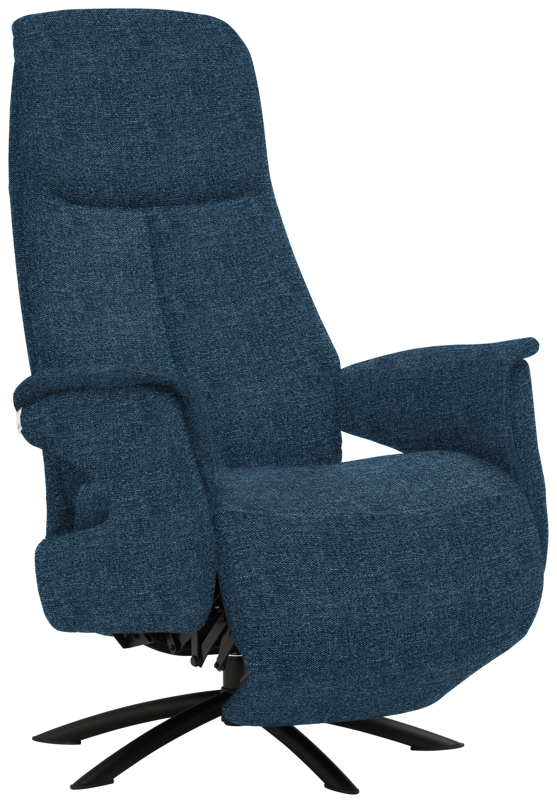 RELAXFÅTÖLJ i textil mörkblå  - svart/mörkblå, Design, metall/textil (73/108/86cm) - Livetastic
