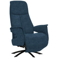 RELAXSESSEL in Textil Dunkelblau  - Schwarz/Dunkelblau, Design, Textil/Metall (73/108/86cm) - Welnova