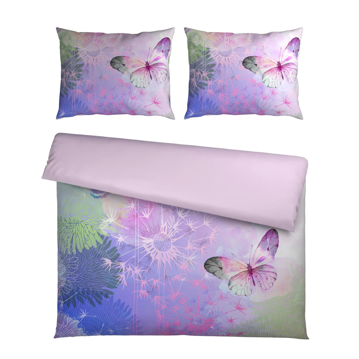 POSTELJINA SA DVA LICA 200/200 cm saten lila  - lila, tekstil (200/200cm) - Esposa