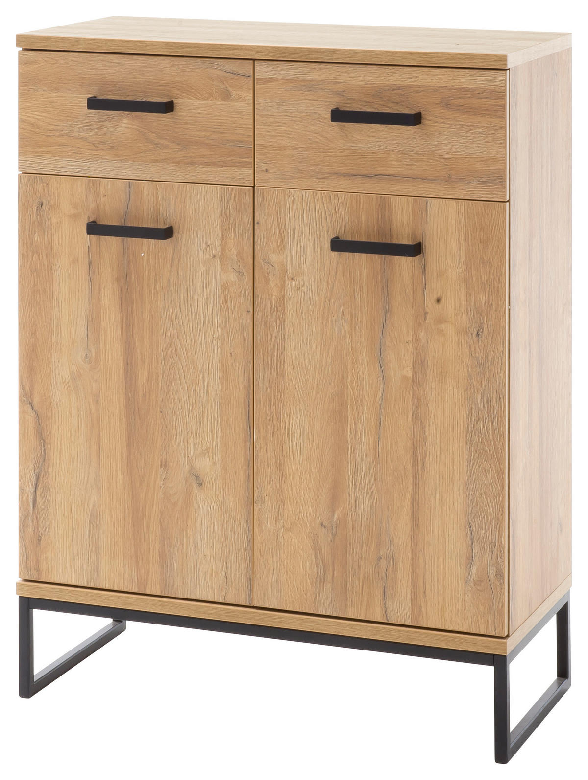 GARDEROBE 5-teilig  in 267/196/38 cm  - Eichefarben/Schwarz, KONVENTIONELL, Holzwerkstoff (267/196/38cm)