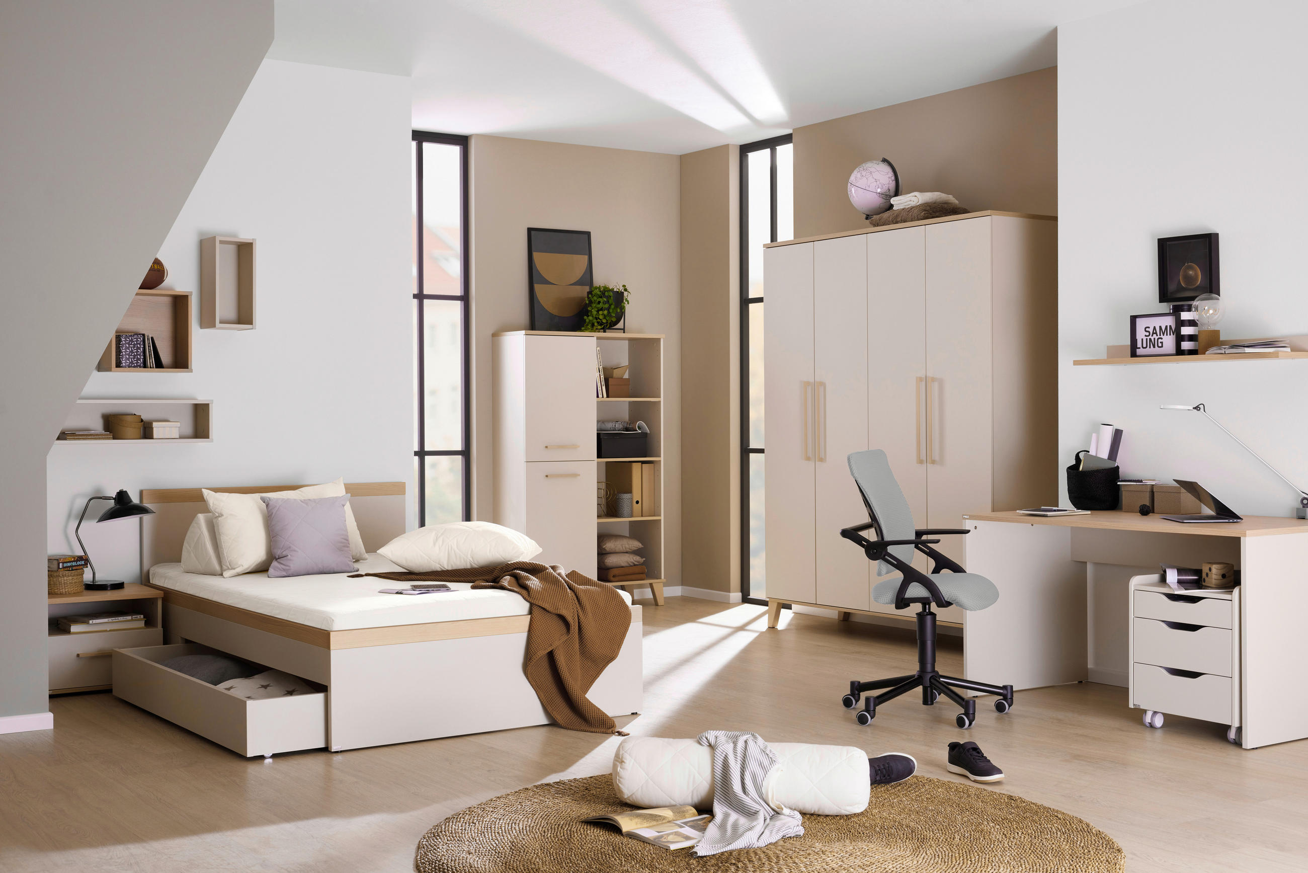 BETT 140/200 cm  in Beige  - Beige, Design (140/200cm) - Paidi