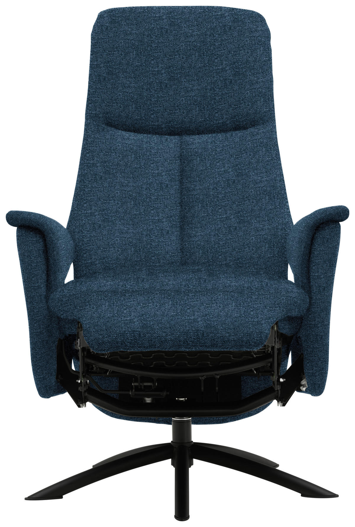 RELAXSESSEL in Textil Dunkelblau  - Schwarz/Dunkelblau, Design, Textil/Metall (73/108/86cm) - Welnova