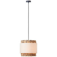 HÄNGELEUCHTE Waterlilly 35/140 cm    - Beige/Naturfarben, Natur, Naturmaterialien/Textil (35/140cm) - Brilliant